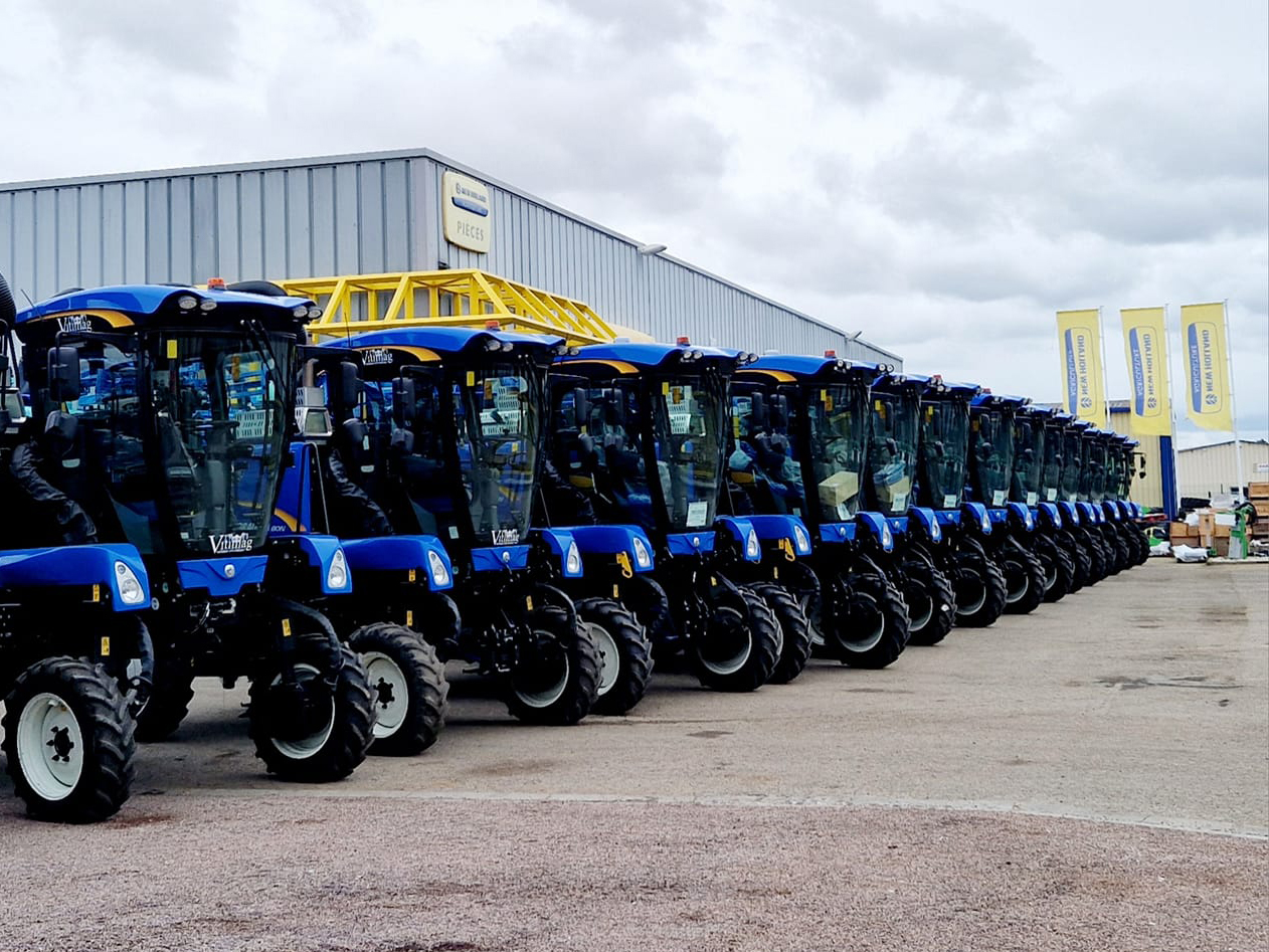 Société Vitimag, dans l'Yonne, concessionnaire machines à vendanger New Holland et tracteurs enjambeurs Tecnoma